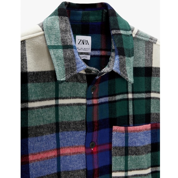 Zara Plaid Flannel Overshirt - Picture 15 of 16